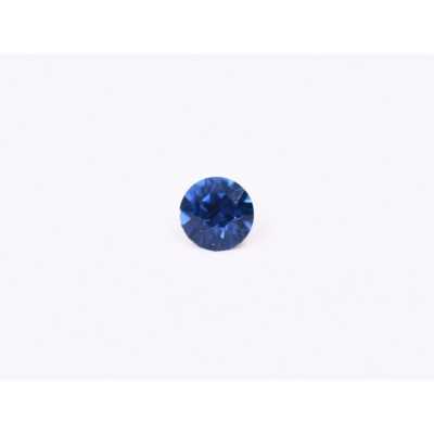 0730- Austria Chaton Round Stone, 6mm, Sapphire Silver Foiled - 1 buc