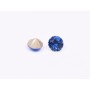 0730- Austria Chaton Round Stone, 6mm, Sapphire Silver Foiled - 1 buc