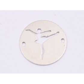 E1638 N Link Ag 925 "Talpite bebe cu inimioare" 13mm, 0.5mm 1 buc