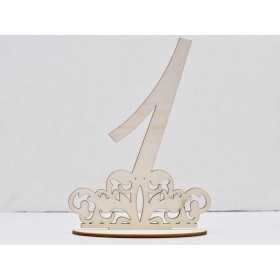 L822-Set 10 numere mese din lemn cu suport 22x16 cm - 1 buc