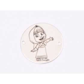 E1655 GS Link Ag 925 "Masha" 16.5mm, 0.3mm 1 buc