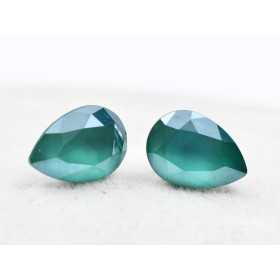 Cercei cu cristal lacrima 14x10mm, crystal royal green - 1 pereche