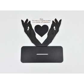 L833-Decupaj "Daca viata ta ar depinde de iubirea ce ti-o purtam..." 14x11.5cm 1 buc