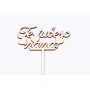 L836-Topper lemn "Cea mai buna nasa" 15x10 cm - 1 buc