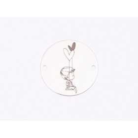 E1656 GS Link Ag 925 "Baiat pe leagan" 16.5mm, 0.3mm 1 buc