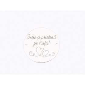 E1667 GS Link Ag 925 "Sotie si prietena pe viata" 16.5mm, 0.3mm 1 buc