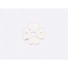 E1670 N Link Ag 925 Trifoi cu inimioara, 12mm, 0.5mm- 1 buc