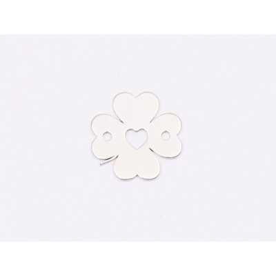 E1670 N Link Ag 925 Trifoi cu inimioara, 12mm, 0.5mm- 1 buc
