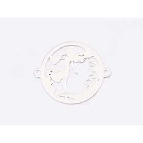 E1678 N Link Ag 925 Sirena, 16.5x20mm, 0.5mm- 1 buc