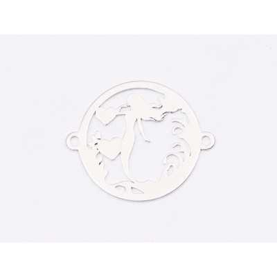 E1678 N Link Ag 925 Sirena, 16.5x20mm, 0.5mm- 1 buc