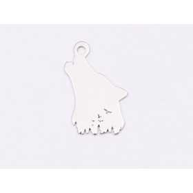 E1682 N Pandant Ag 925 "Lup" 11x17.5mm, 0.6mm 1 buc