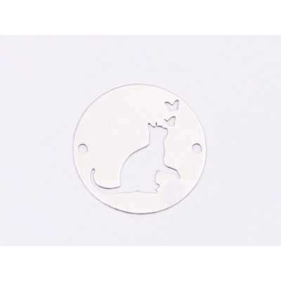 E1683 N Link Ag 925 "Pisica cu fluturi" 16.5mm, 0.3mm 1 buc