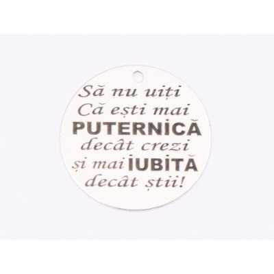 E1695 G Pandant Ag 925 Esti mai puternica 16.5mm, 0.3mm 1 buc