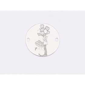 E1703 GS Link Ag 925 Lovers 16.5mm, 0.3mm 1 buc