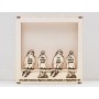 L850-Cutie din lemn pentru licheni " Porumbei" 21x21cm - 1 buc