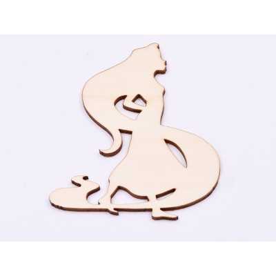 L866-Decupaj din lemn Printesa F 10x9 cm - 1 buc