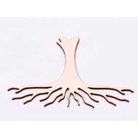 L869-Decupaj din lemn Radacina 5x3.4 cm - 1 buc
