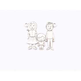 E1722 G Pandantiv Ag 925 Familie (parinti si baietel) 16.7x14.7x0.6mm 1 buc