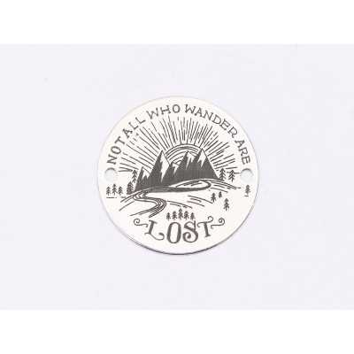 E1747 GS Link Ag 925 "Not all who wander are lost" 16.5mm, 0.3mm 1 buc