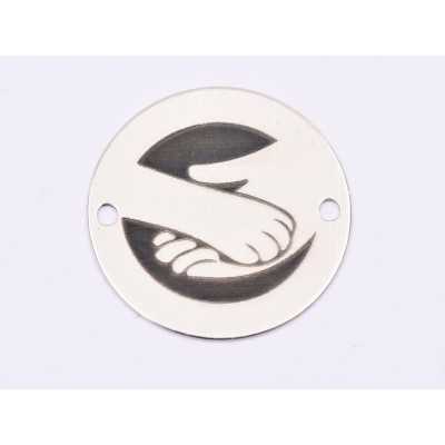 E1760 GS Link Ag 925 Love for animals 16.5mm, 0.3mm 1 buc