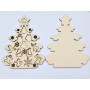 L904- Decoratiune din lemn cu diverse figurine, 14.5x19cm - 1 buc
