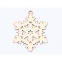 L916- Glob din lemn, Fulg de nea, model 7, 7.5x9cm - 1 buc