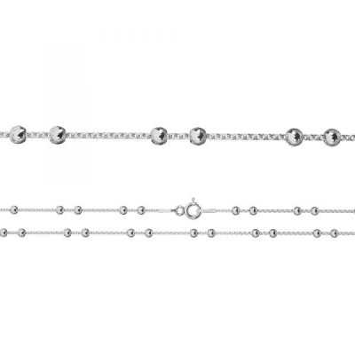 G1701-Colier lant argint 925 bilute 1mm lungime 50cm