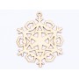 L921- Glob din lemn, Fulg de nea, model 9, 10x8.5cm - 1 buc