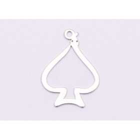 E1799 N Link Ag 925 Snake of spades , 21.5x15.5 mm, 0.5mm 1 buc