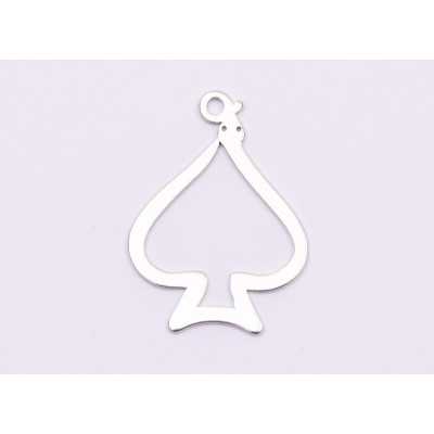 E1799 N Link Ag 925 Snake of spades , 21.5x15.5 mm, 0.5mm 1 buc