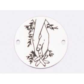 E1804 GS Link Ag 925 Holding hands, 16.5mm, 0.3mm 1 buc