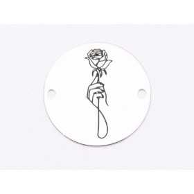 E1807 GS Link Ag 925 Trandafir, 16.5mm, 0.3mm 1 buc