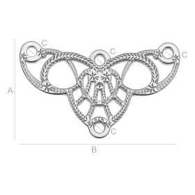 G0816-Chandelier argint 925 19.5x11.60 1 buc