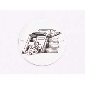 E1818 GS Link Ag 925 "The univers of books", 16.5mm, 0.3mm 1 buc