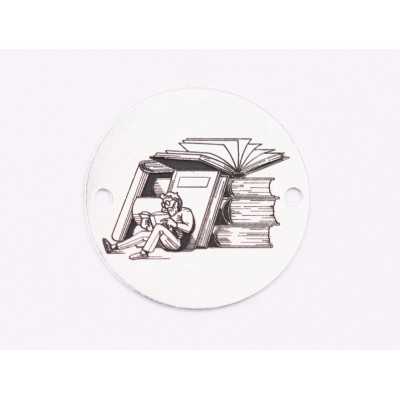 E1818 GS Link Ag 925 "The univers of books", 16.5mm, 0.3mm 1 buc