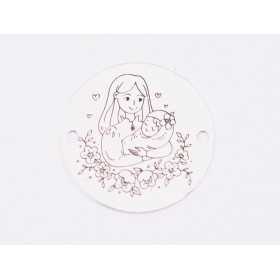 E1820 GS Link Ag 925 Mother and daughter, 16.5mm, 0.3mm 1 buc