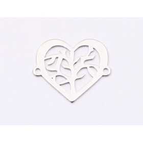 E1835 N Link Ag 925 Inima, 18.5x15mm, 0.6mm 1 buc