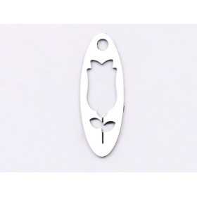 E1837 N Pandant Ag 925 Floare, 18x6mm, 0.6mm 1 buc