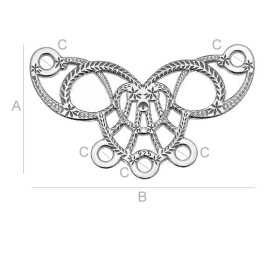 G0822-Chandelier argint 925 dimensiune 19.5x12mm