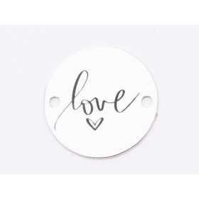 E1845 G Link Ag 925 Love, 12mm, 0.3mm - 1 buc