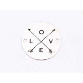 E1848 G Link Ag 925 Love, 12mm, 0.3mm - 1 buc