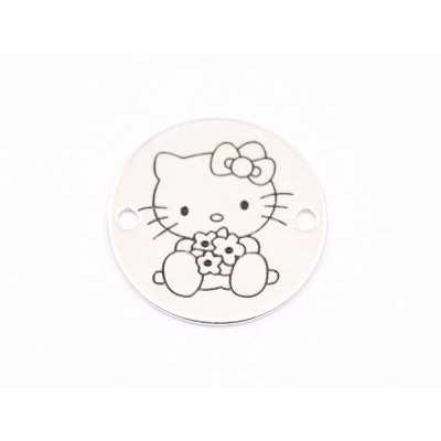 E1849 G Link Ag 925 Hello Kitty, 12mm, 0.3mm - 1 buc