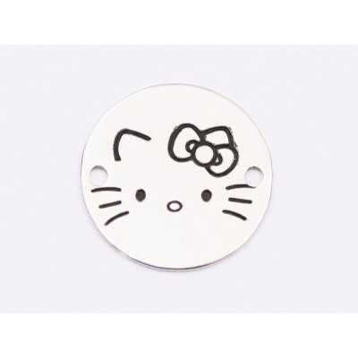 E1853 G Link Ag 925 Hello Kitty, 12mm, 0.3mm - 1 buc