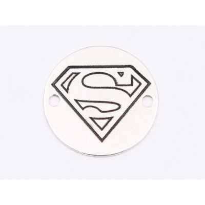 E1859 G Link Ag 925 Superman Sign, 12mm, 0.3mm - 1 buc