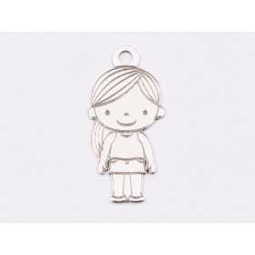 E1868 G Pandant Ag 925 Fetita 19.5x9.5mm, 0.5mm - 1 buc