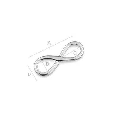 G0852-Charm link infinit din argint 17.5x6.7mm 1 buc