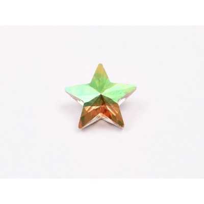 P4616-Cristal Star Fancy Stone, 10mm, Crystal Iridescent Green Silver Foiled - 1 buc