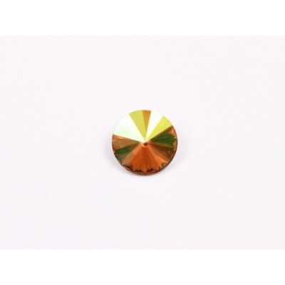 P4617-Austria Rivoli Round Stone, 12mm, Crystal Iridescent Green - 1 buc