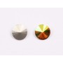P4617-Austria Rivoli Round Stone, 12mm, Crystal Iridescent Green - 1 buc