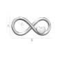 G0853-Charm link infinit din argint 16.3x7.6mm cu inimioara